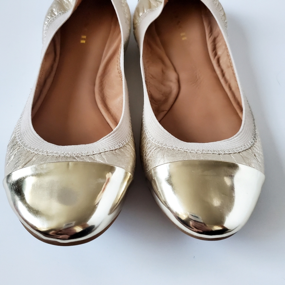 Coach Dalia Cuba Platinum Metallic Mirror Flats - Picture 4 of 5